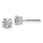 14kw 1ct. 5.0mm Round G H I True Light Moissanite Screwback Earrings