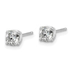 14k White Gold 3/4ct. 4.5mm Cushion G H I True Light Moissanite Earrings