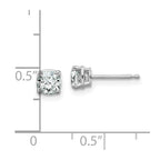 14k White Gold 3/4ct. 4.5mm Cushion G H I True Light Moissanite Earrings