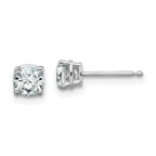 14k White Gold 3/4ct. 4.5mm Cushion G H I True Light Moissanite Earrings