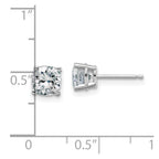 14k White Gold 1.75ct. 5.5mm Cushion G H I True Light Moissanite Earrings