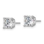 14k White Gold 2.25ct. 6.0mm Cushion G H I True Light Moissanite Earrings
