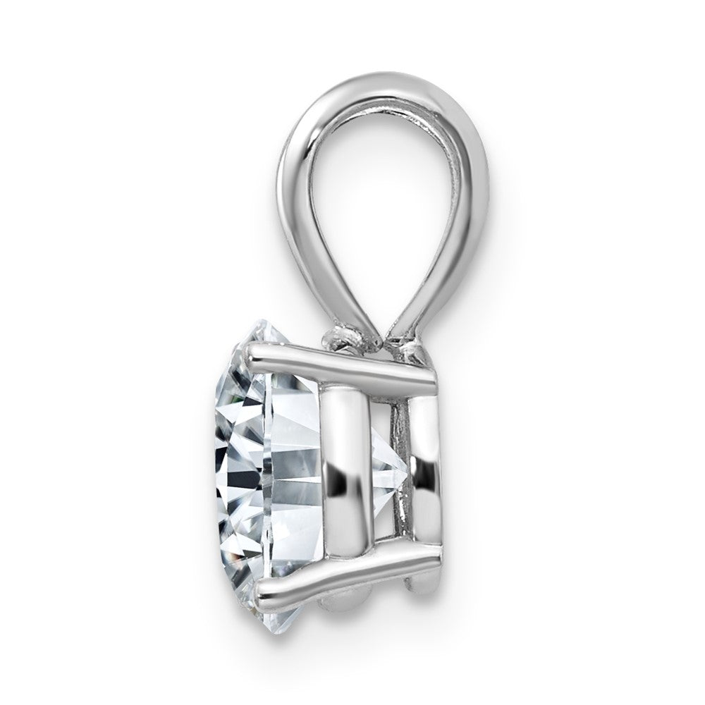 14kw 1.50ct. 7.5mm Round G H I True Light Moissanite Solitaire Necklace
