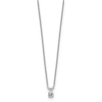 14kw 1/4ct. 4.0mm Round G H I True Light Moissanite Solitaire Necklace
