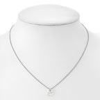 14kw 1/4ct. 4.0mm Round D E F Pure Light Moissanite Solitaire Necklace
