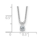 14kw 1/4ct. 4.0mm Round G H I True Light Moissanite Solitaire Necklace