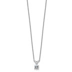 14kw 1/2ct. 5.0mm Round D E F Pure Light Moissanite Solitaire Necklace