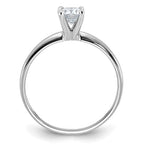 14kw 1/2ct. D E F Pure Light Round Moissanite Solitaire Ring
