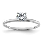 14kw 1/2ct. G H I True Light Round Moissanite Solitaire Ring