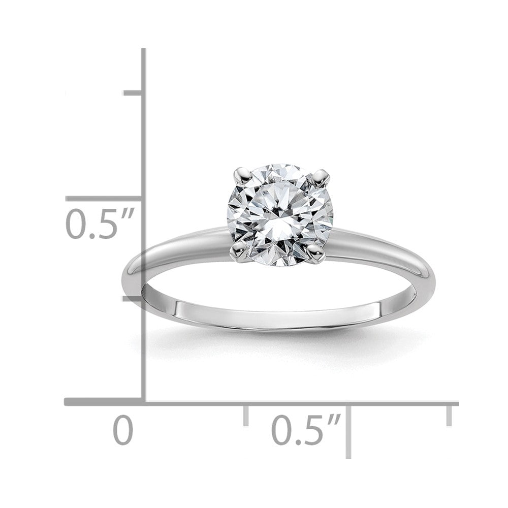 14kw 1ct. G H I True Light Round Moissanite Solitaire Ring