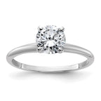 14kw 1ct. G H I True Light Round Moissanite Solitaire Ring