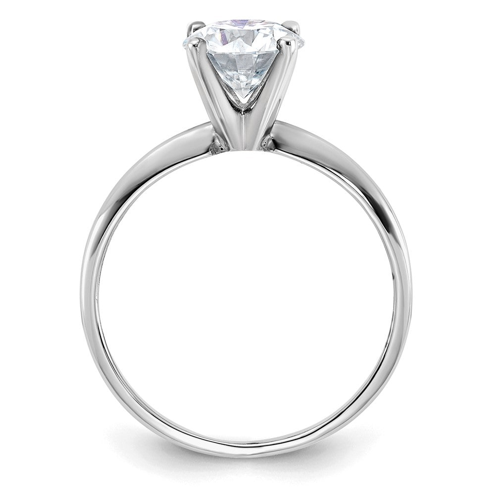 14kw 1 3/4ct. G H I True Light Round Moissanite Solitaire Ring