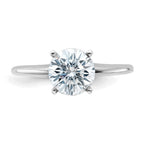 14kw 1 3/4ct. G H I True Light Round Moissanite Solitaire Ring