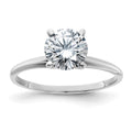 14kw 1 3/4ct. G H I True Light Round Moissanite Solitaire Ring