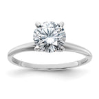 14kw 1 3/4ct. G H I True Light Round Moissanite Solitaire Ring