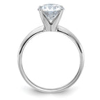 14kw 1 7/8ct. G H I True Light Round Moissanite Solitaire Ring