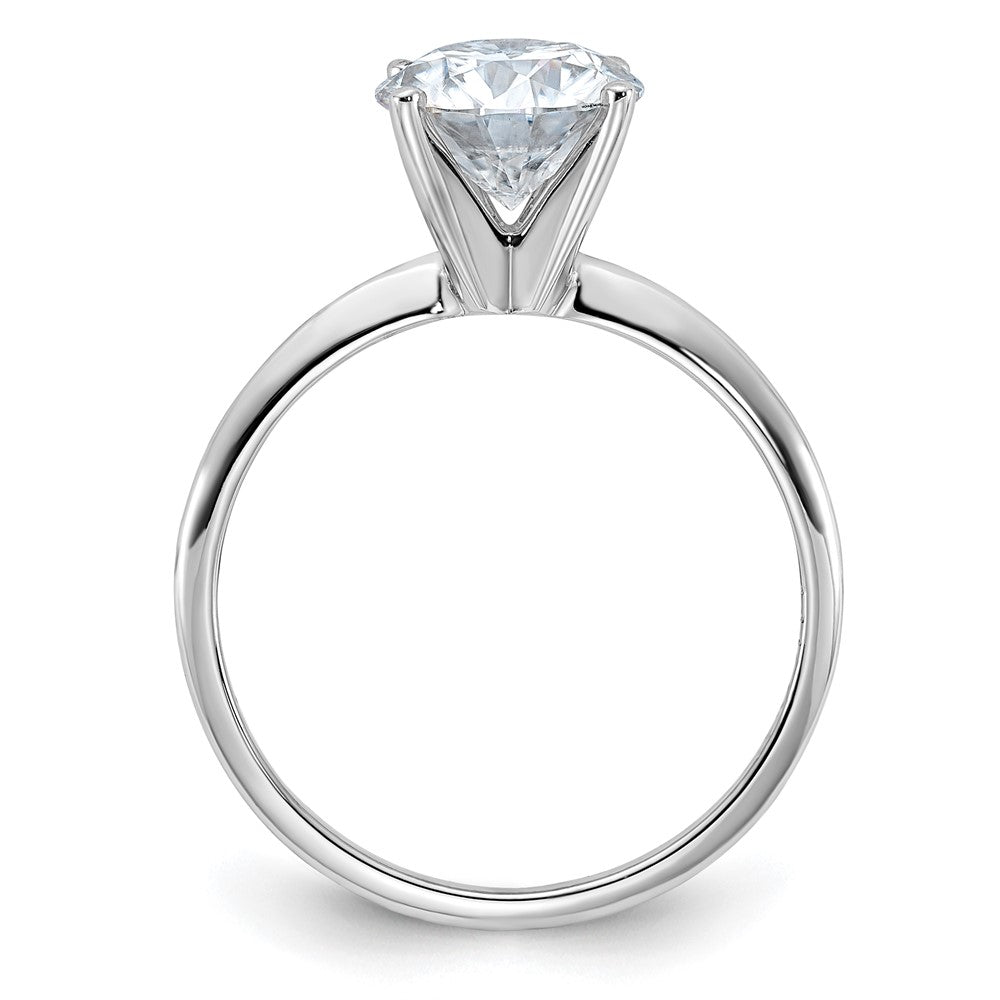 14kw 1 7/8ct. G H I True Light Round Moissanite Solitaire Ring
