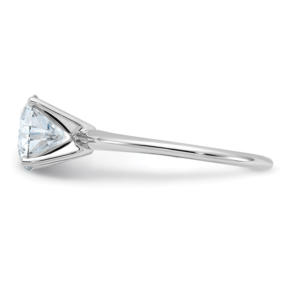 14kw 1 7/8ct. G H I True Light Round Moissanite Solitaire Ring