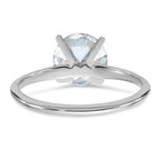 14kw 1 7/8ct. G H I True Light Round Moissanite Solitaire Ring
