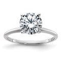 14kw 1 7/8ct. G H I True Light Round Moissanite Solitaire Ring