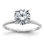 14kw 1 7/8ct. G H I True Light Round Moissanite Solitaire Ring