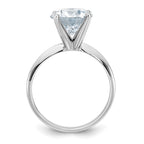 14kw 3ct. G H I True Light Round Moissanite Solitaire Ring