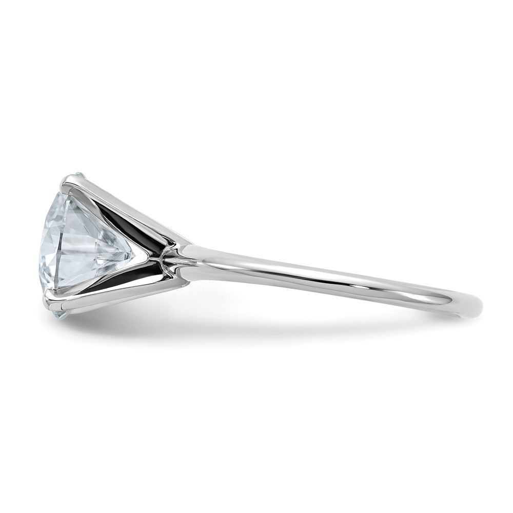 14kw 3ct. G H I True Light Round Moissanite Solitaire Ring