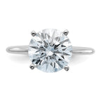 14kw 3ct. G H I True Light Round Moissanite Solitaire Ring