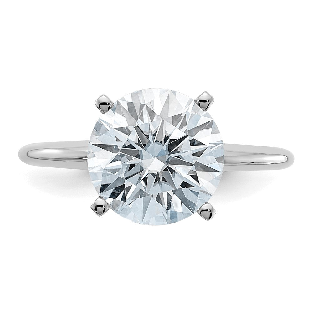 14kw 3ct. G H I True Light Round Moissanite Solitaire Ring