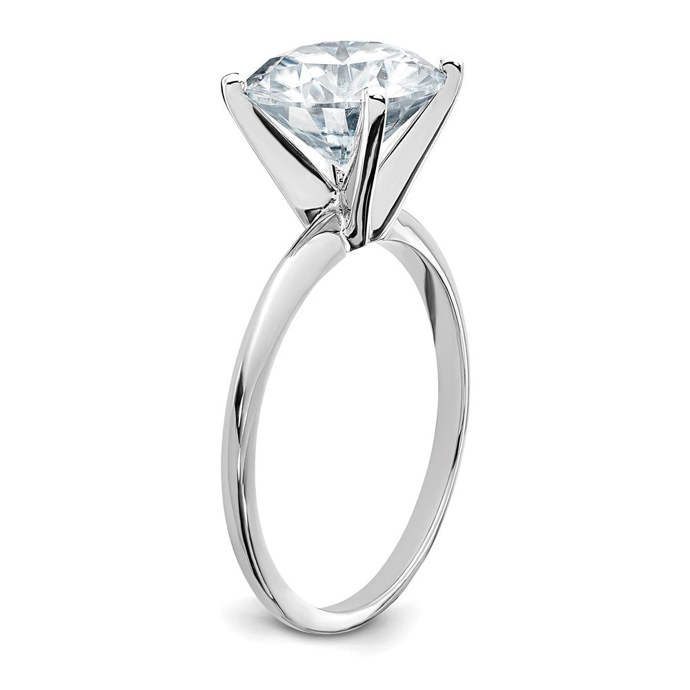 14kw 3ct. G H I True Light Round Moissanite Solitaire Ring