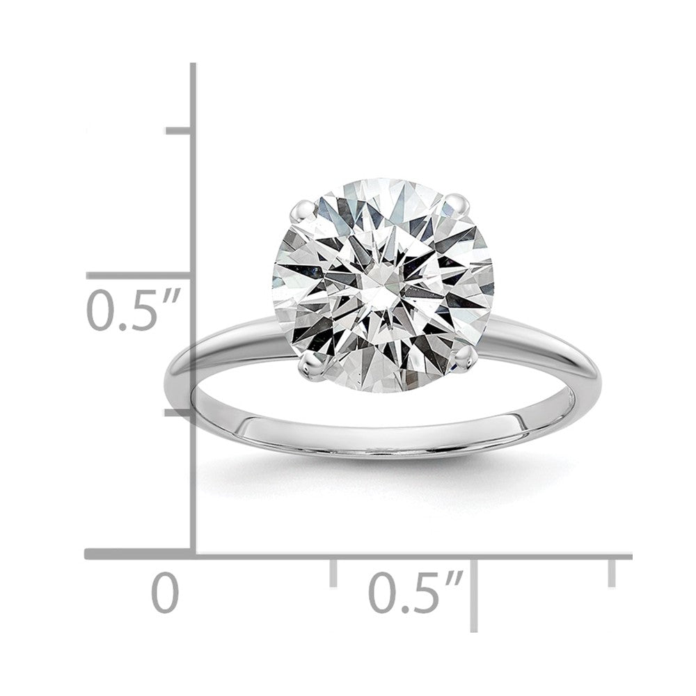 14kw 3ct. G H I True Light Round Moissanite Solitaire Ring