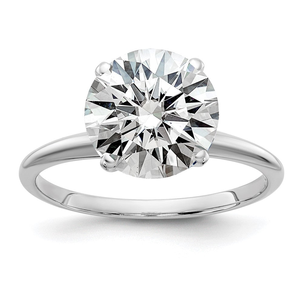 14kw 3ct. G H I True Light Round Moissanite Solitaire Ring