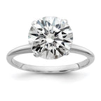 14kw 3ct. G H I True Light Round Moissanite Solitaire Ring