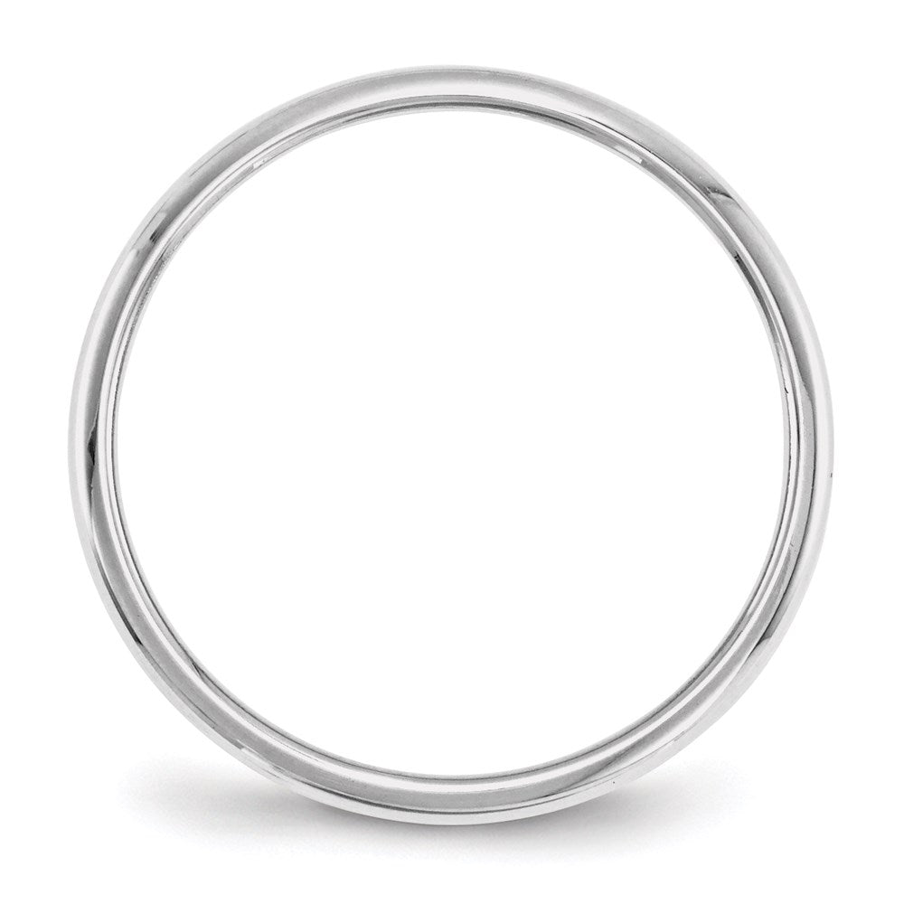 10k White Gold 2mm Half Round Wedding Band