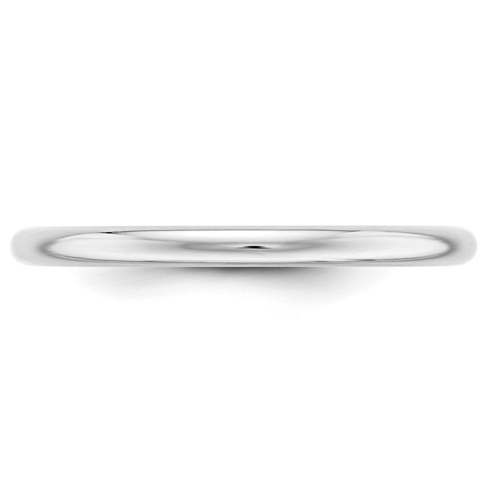 10k White Gold 2mm Half Round Wedding Band