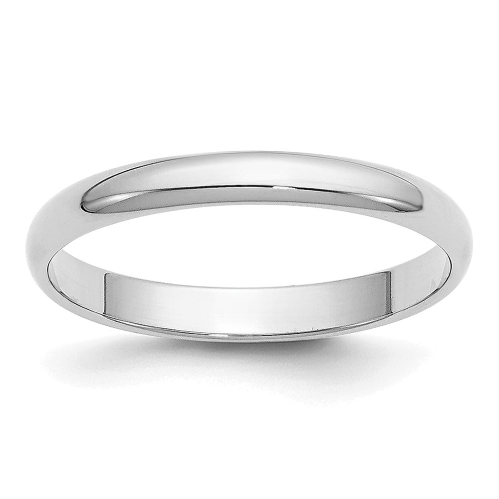 10k White Gold 2.5mm Half Round Wedding Band