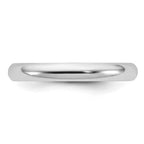 10k White Gold 3mm Half Round Wedding Band