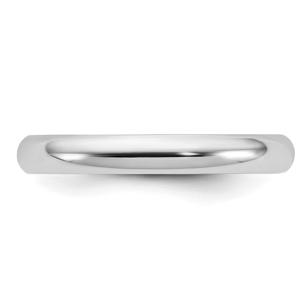 14k White Gold 3mm Half-Round Wedding Band