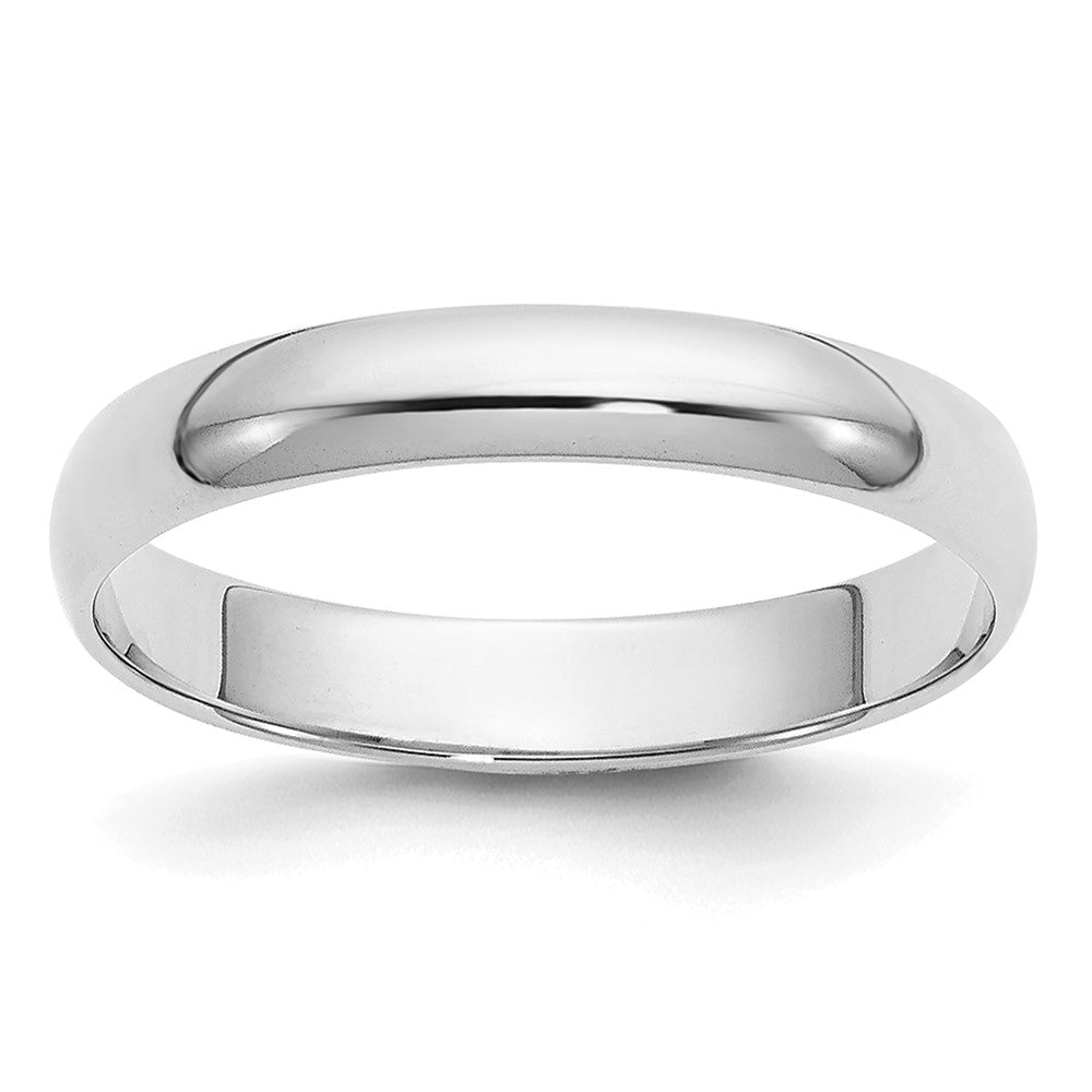 10k White Gold 3mm Half Round Wedding Band