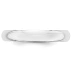 10k White Gold 4mm Half Round Wedding Band