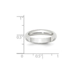 10k White Gold 4mm Half Round Wedding Band