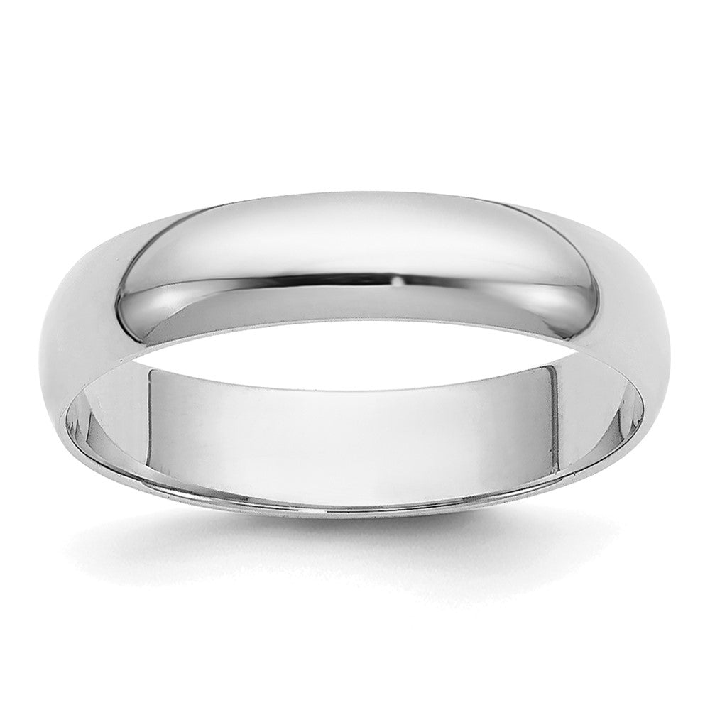 10k White Gold 4mm Half Round Wedding Band