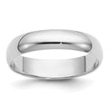 10k White Gold 4mm Half Round Wedding Band