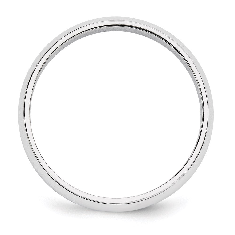 10k White Gold 5mm Half Round Wedding Band
