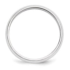 10k White Gold 5mm Half Round Wedding Band