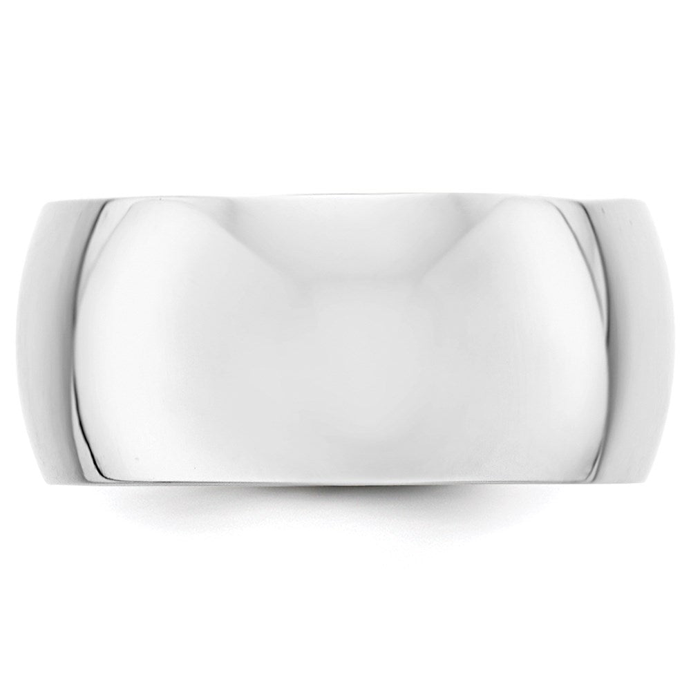14k White Gold 10mm Half-Round Wedding Band