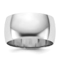 10k White Gold 10mm Half Round Wedding Band