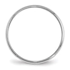 14k White Gold 2mm Lightweight Half Round Wedding Band