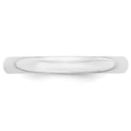 10k White Gold 3mm Lightweight Half Round Wedding Band