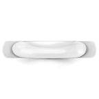 10k White Gold 4mm Lightweight Half Round Wedding Band